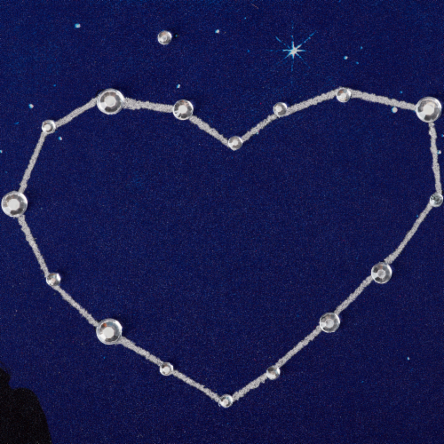 Papyrus (S7) Star Crossed Lovers Valentine's Day Greeting Card Perspective: top