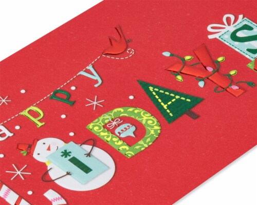 Papyrus Happy Holidays Boxed Money Holder Christmas Cards Perspective: top
