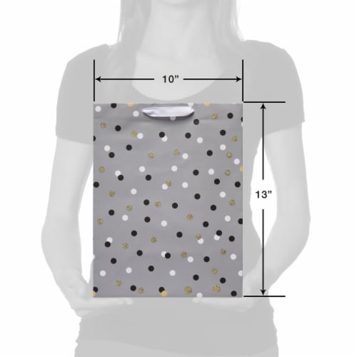 American Greetings Large Gift Bag - Glitter Polka Dots (#1) Perspective: top