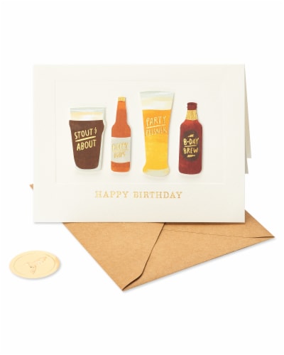 Papyrus #42 Birthday Card (Cheers and Wishes) Perspective: top