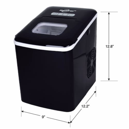 Koolatron Countertop Portable Auto Ice Maker Machine, 26 Pound Capacity, Black Perspective: top