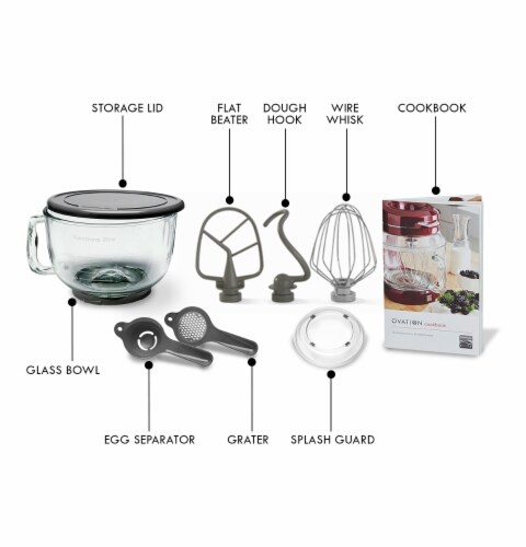 Kenmore Elite Ovation 5 Quart Stand Mixer - Metallic Gray Perspective: top