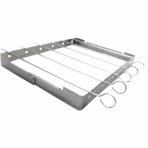 GrillPro Stainless Steel Kebab Grill Rack with Skewers 41338 Perspective: top