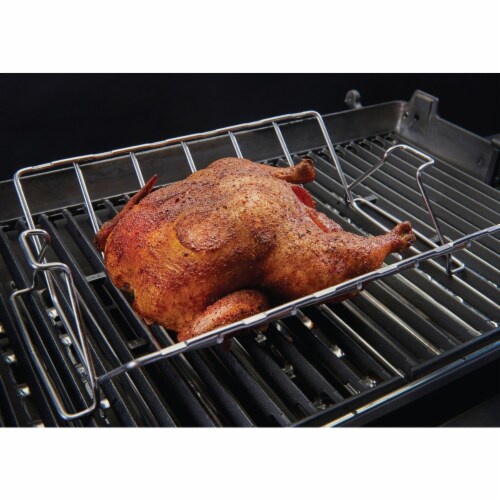 GrillPro 15.5 In. Stainless Steel Rib & Roast Grill Rack 41616 Perspective: top
