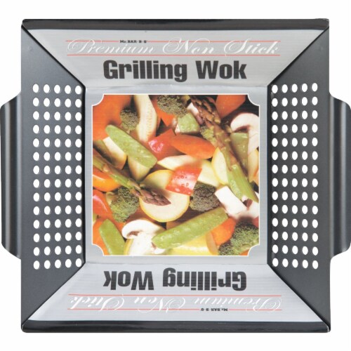 Onward Grill Pro Square Porcelain Coated Grill Top Wok Perspective: top
