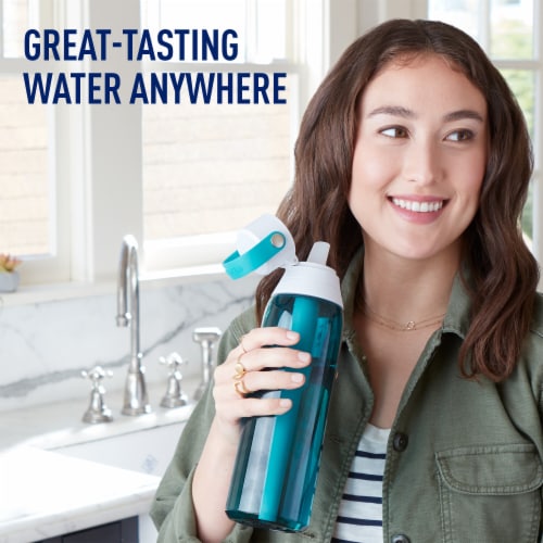 Brita Premium Sea Glass 26 Ounce Water Bottle with Filter Perspective: top