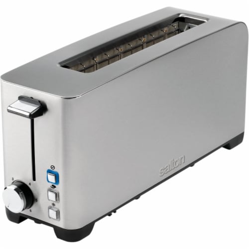 Salton 2-Slice Stainless Steel Long Slot Toaster ET1816 Perspective: top