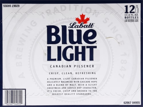 Labatt Blue Light Canadian Pilsner Perspective: top