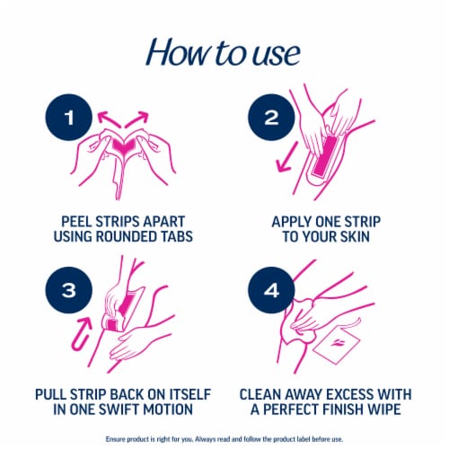 Veet Legs & Body Wax Strip Kit Perspective: top