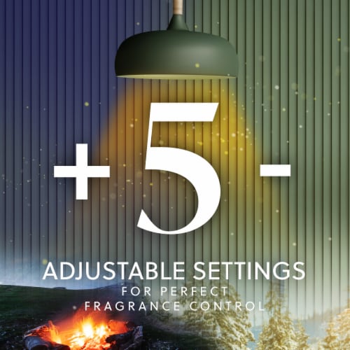 Air Wick Scented Oil Refill, Holiday Plug In, Fall Air Freshener, Glowing Campfire and Starlit Sky Perspective: top