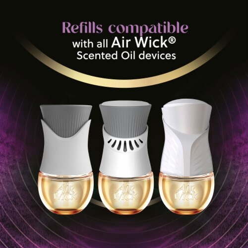 Air Wick Vibrant Scented Oil Refill, Plug In Air Freshener, Lavender and Waterlily, 2 refills Perspective: top