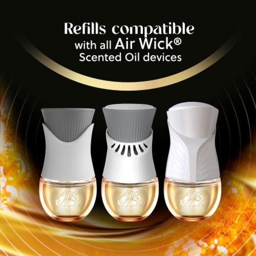 Air Wick Vibrant Scented Oil Refill, Plug In Air Freshener, Almond Milk and Honey, 2 refills Perspective: top