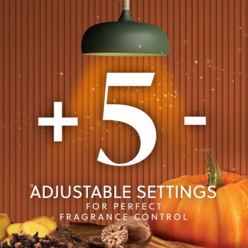 Air Wick Scented Oil Refill, Holiday Plug In, Fall Air Freshener, White Pumpkin and Chai, 2 refills Perspective: top