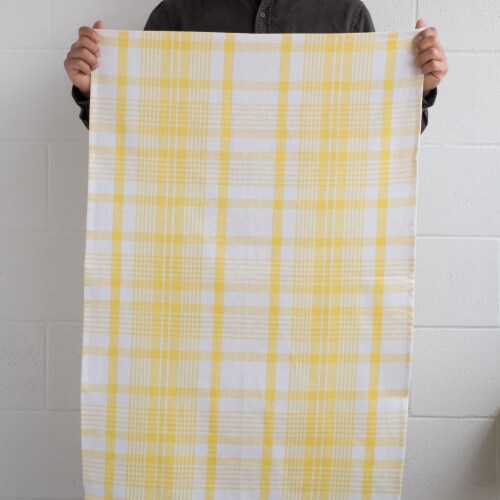 Now Designs Extra Large Wovern Cotton Kitchen Dish Towels - Lemon Yellow Perspective: top