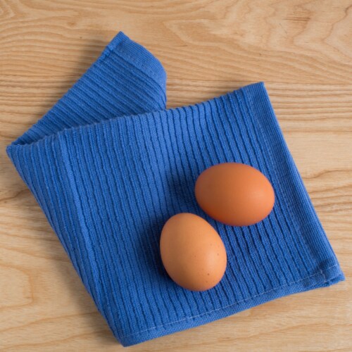 Now Designs Ripple Kitchen Dishcloth, Royal Blue - 13 x 13 in Set of 4 Perspective: top