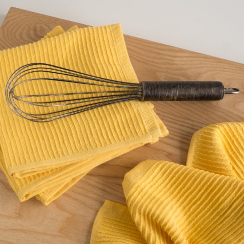 Now Designs Ripple Kitchen Dishcloth, Lemon Yellow - 13 x 13 in Set of 4 Perspective: top