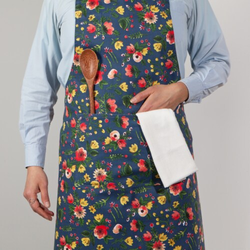 Now Designs Adjustable Straps Midnight Garden Kitchen Apron Perspective: top