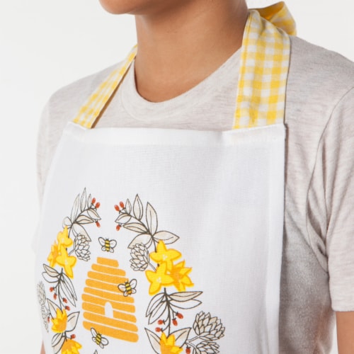 Now Designs Classic Bees Kitchen Apron for Women Perspective: top