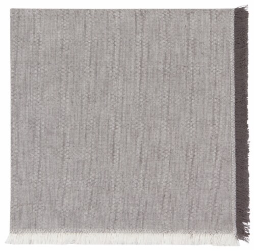 Danica Heirloom Chambray Cotton Napkins - Shadow Gray Perspective: top
