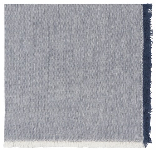 Danica Heirloom Chambray Cotton Napkins - Midnight Blue Perspective: top