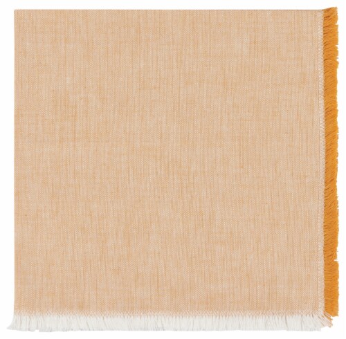 Now Designs Heirloom Ochre Yellow Chambray Cotton Napkins - 4 Pack Perspective: top
