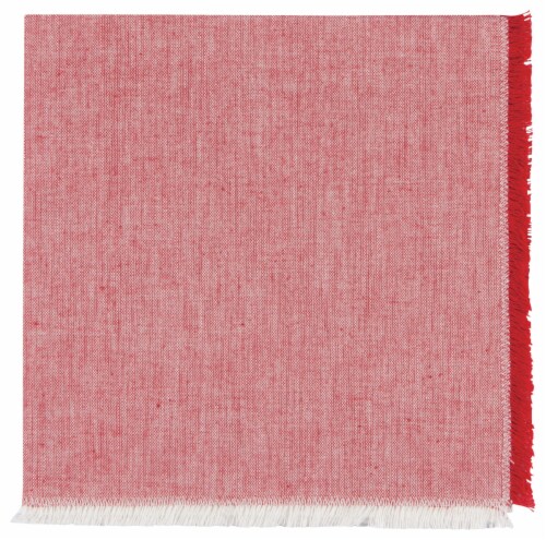 Now Designs Heirloom Chambray Cotton Napkins Chili Red - 4 Pack Perspective: top