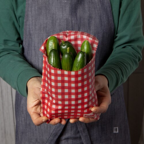 Ecologie Reusable Natural Beeswax Red Food Sandwich Wraps Perspective: top