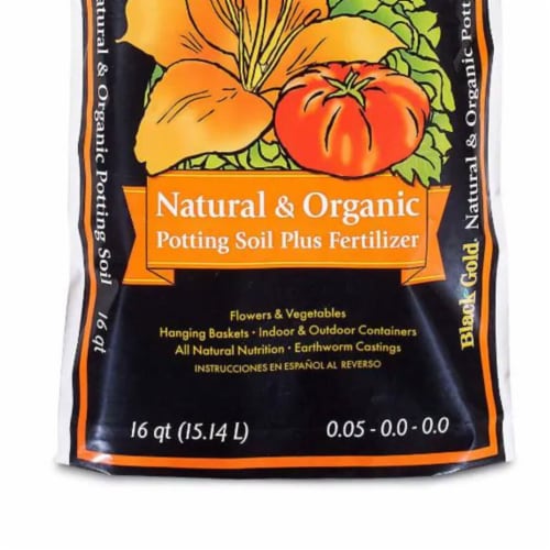Black Gold® Natural and Organic Potting Soil Plus Fertilizer Perspective: top