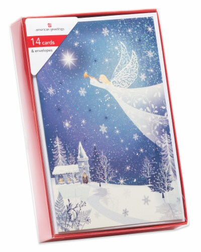 American Greetings Deluxe Angel Christmas Boxed Cards Perspective: top