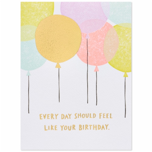 American Greetings Birthday Card (Balloons) Perspective: top