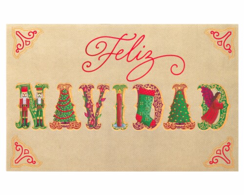 American Greetings Spanish Christmas Card (Feliz Navidad) Perspective: top
