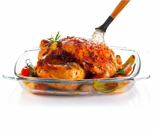 Cuisipro 3-Piece Roasting Rack, Baster and Basting Brush Set, Black Perspective: top