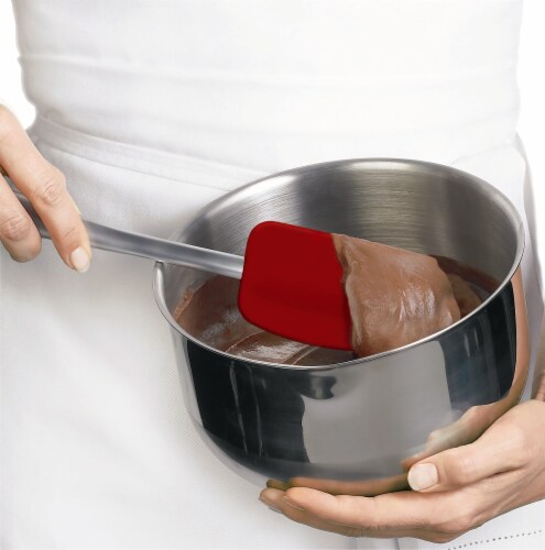 Cuisipro Silicone Spatula, 11.5-Inch, Red Perspective: top