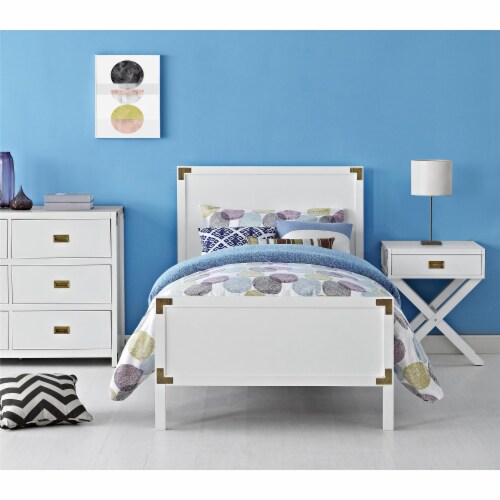 Baby Relax Miles 6 Drawer Dresser White Wood 18.75 x 45.00 x