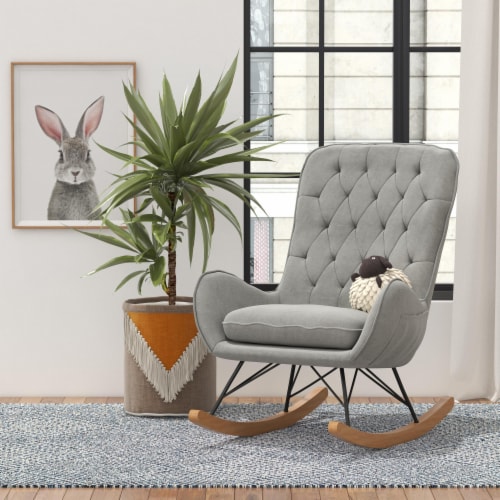Baby Relax Noah Rocker Chair with Side Storage Pockets Gray 29.00 x 36.62 x 40.00 Fry s Food Stores