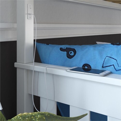 Dorel living moon full over full bunk bed with shop usb port