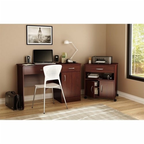 Axess Printer Cart in Royal Cherry - South Shore Perspective: top