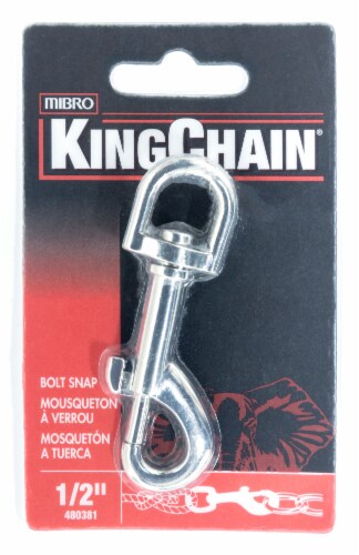 Mibro Kingchain Bolt Snap Round Swivel Nickel Perspective: top