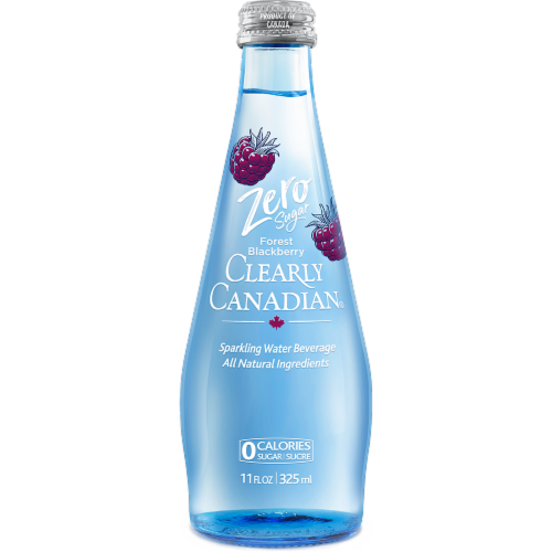 Clearly Canadian® Zero Sugar Forest Blackberry Flavored Sparkling Water Perspective: top