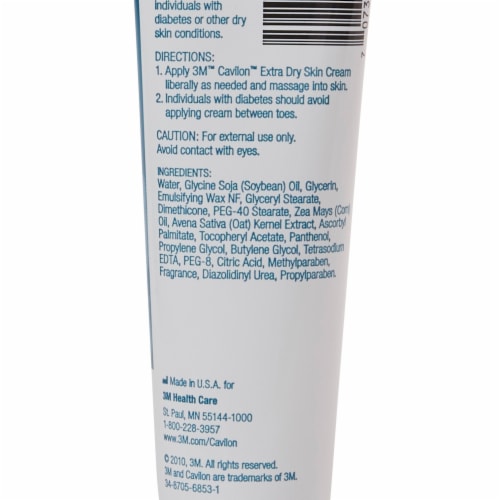 3M Cavilon Extra Dry Scented Hand and Body Moisturizer Cream 4 oz. Tube 3386 1 Ct Perspective: top