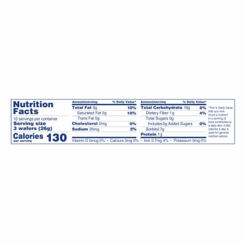 Voortman Bakery Sugar Free Chocolate Wafers Perspective: top