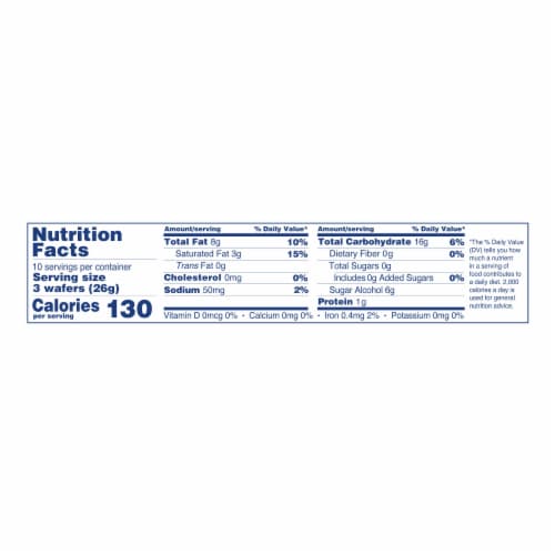 Voortman Bakery Zero Sugar Peanut Butter Wafers Perspective: top