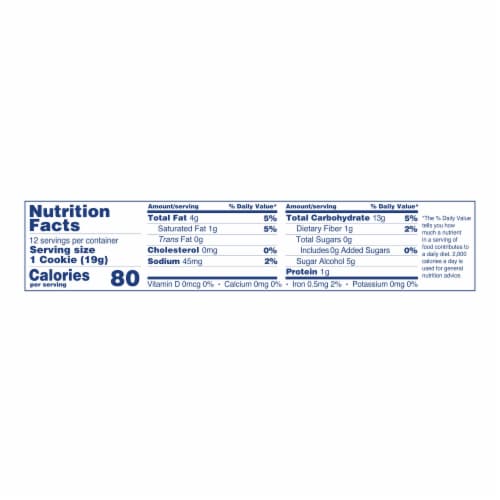 Voortman Bakery Zero Sugar Oatmeal Cookies Perspective: top