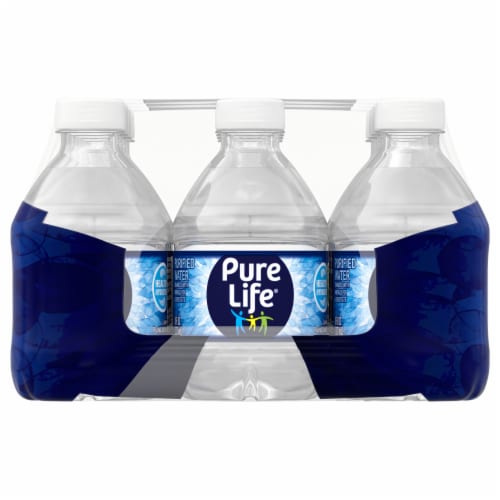 Pure Life Purified Water Perspective: top