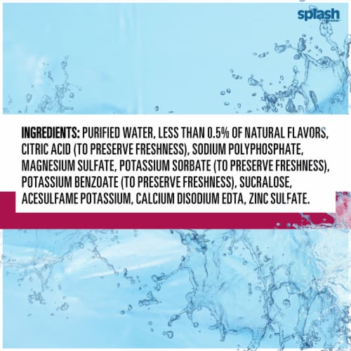 Splash Blast™ Wild Berry Flavored Bottled Water Perspective: top