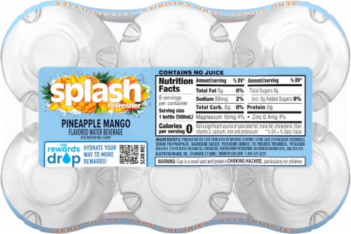 Splash Blast Pineapple Mango Flavored Water Beverage Perspective: top