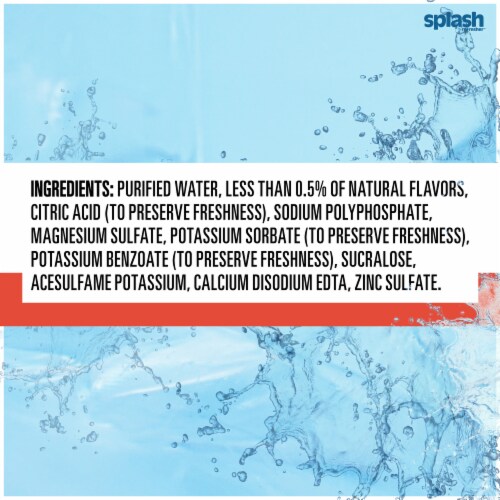 Splash Refresher Mandarin Orange Flavored Water Bottle Perspective: top
