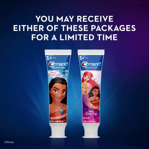 Crest Kids Disney Princesses Bubblegum Flavor Toothpaste Perspective: top