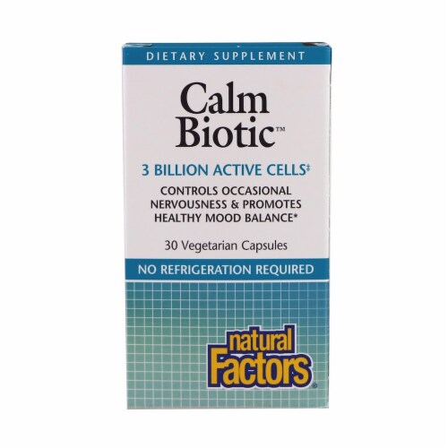 Natural Factors Calm Biotic, 30 Vegetarian Capsules Perspective: top