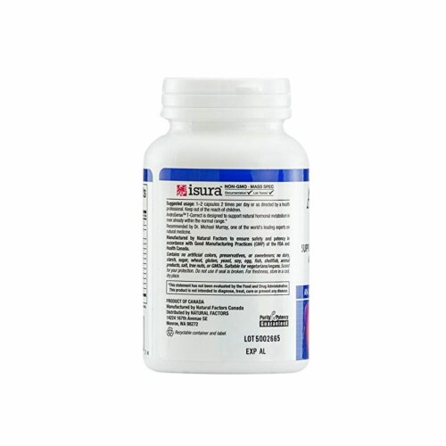 Natural Factors AndroSense T-Correct, 60 Capsules Perspective: top